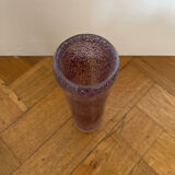 Soliflore vase en verre soufflé violet