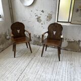 Pair of Savoyard armchairs