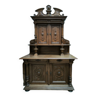 2 body sideboard in solid oak circa 1880