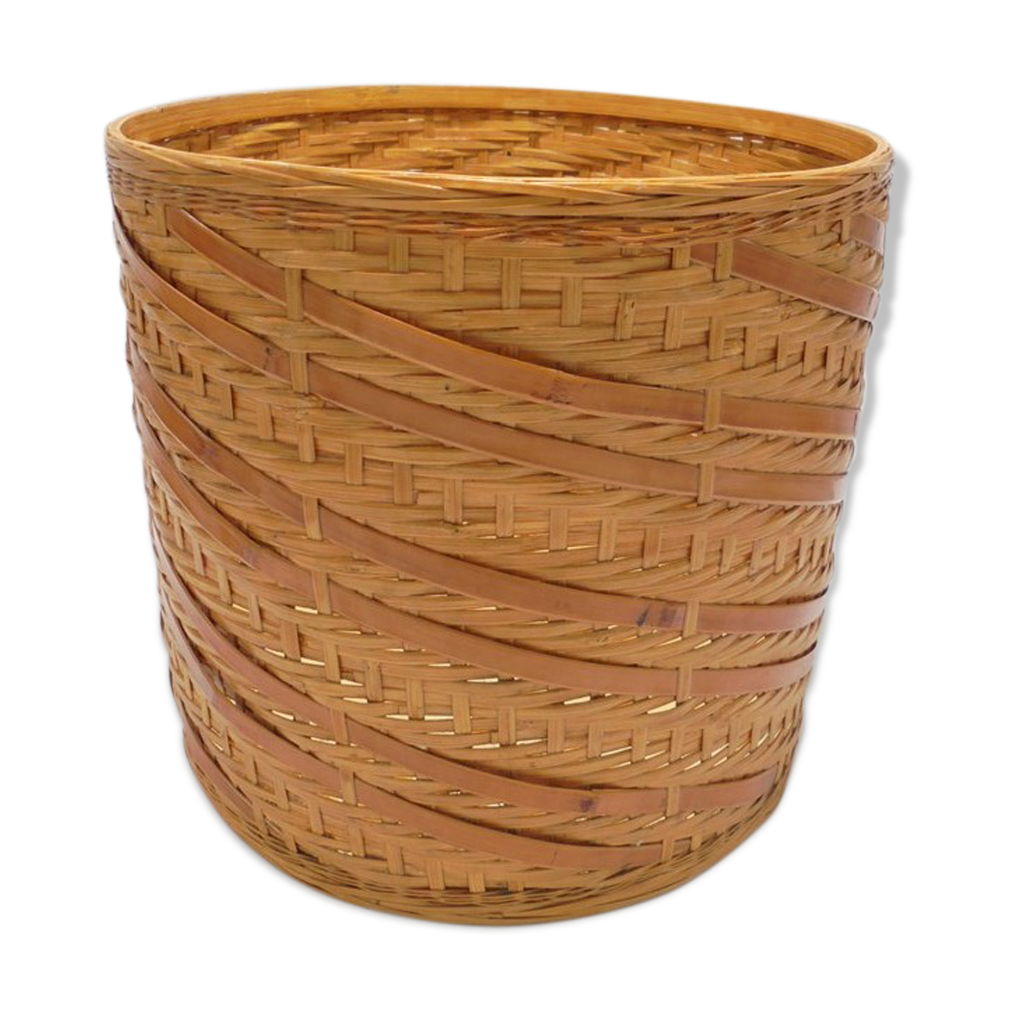Wicker pot cover basket