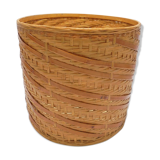 Wicker pot cover basket
