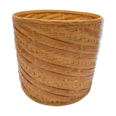 Corbeille cache-pot en osier
