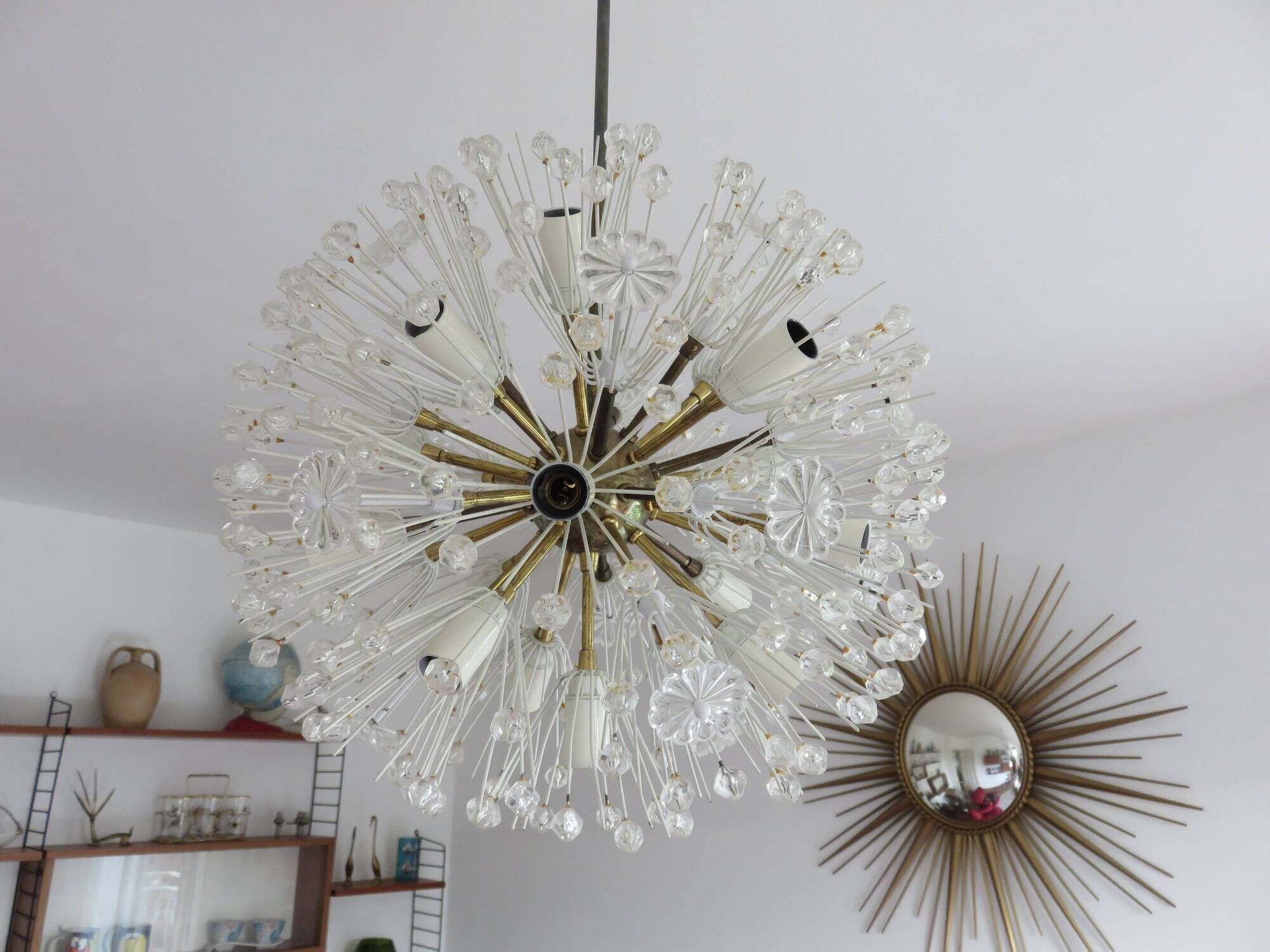 snowball, Dandelion, 17 lights, Emil Stejnar for Rupert Nikoll, Austria 50s