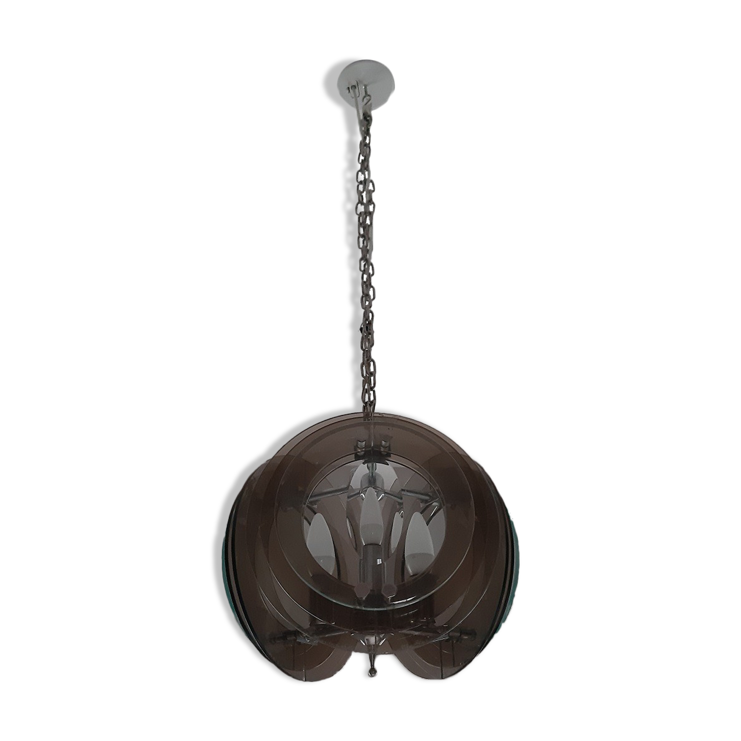 Suspension chrome et verre