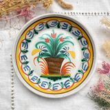 Ancienne Assiette Faïence Française Calotte Nevers XIXème