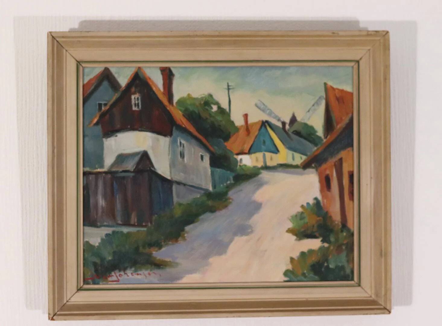 « Scène de village » par Alvar Johansson