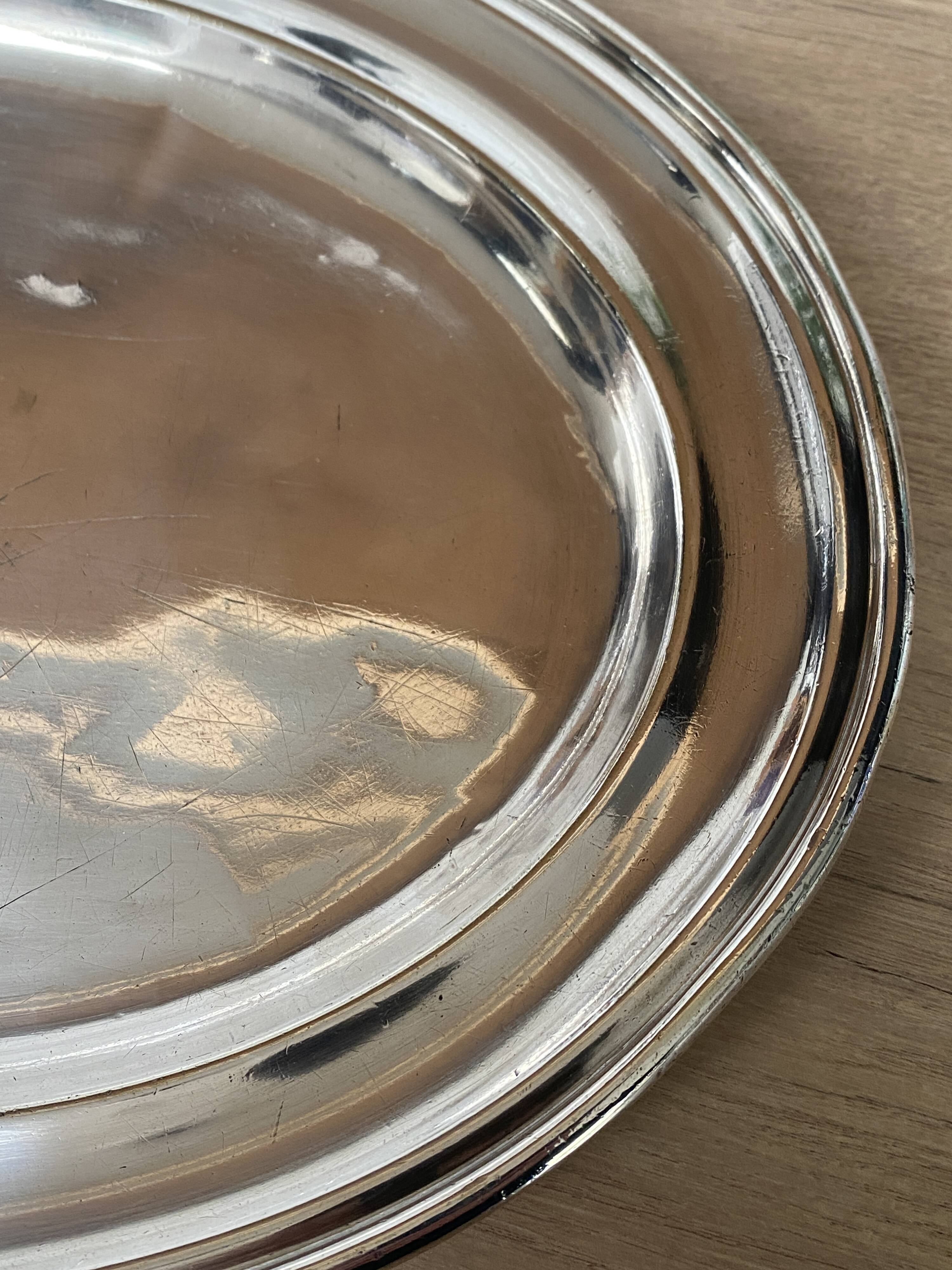 Silver-plated serving dish from the Hôtel des Anglais in Le Touquet