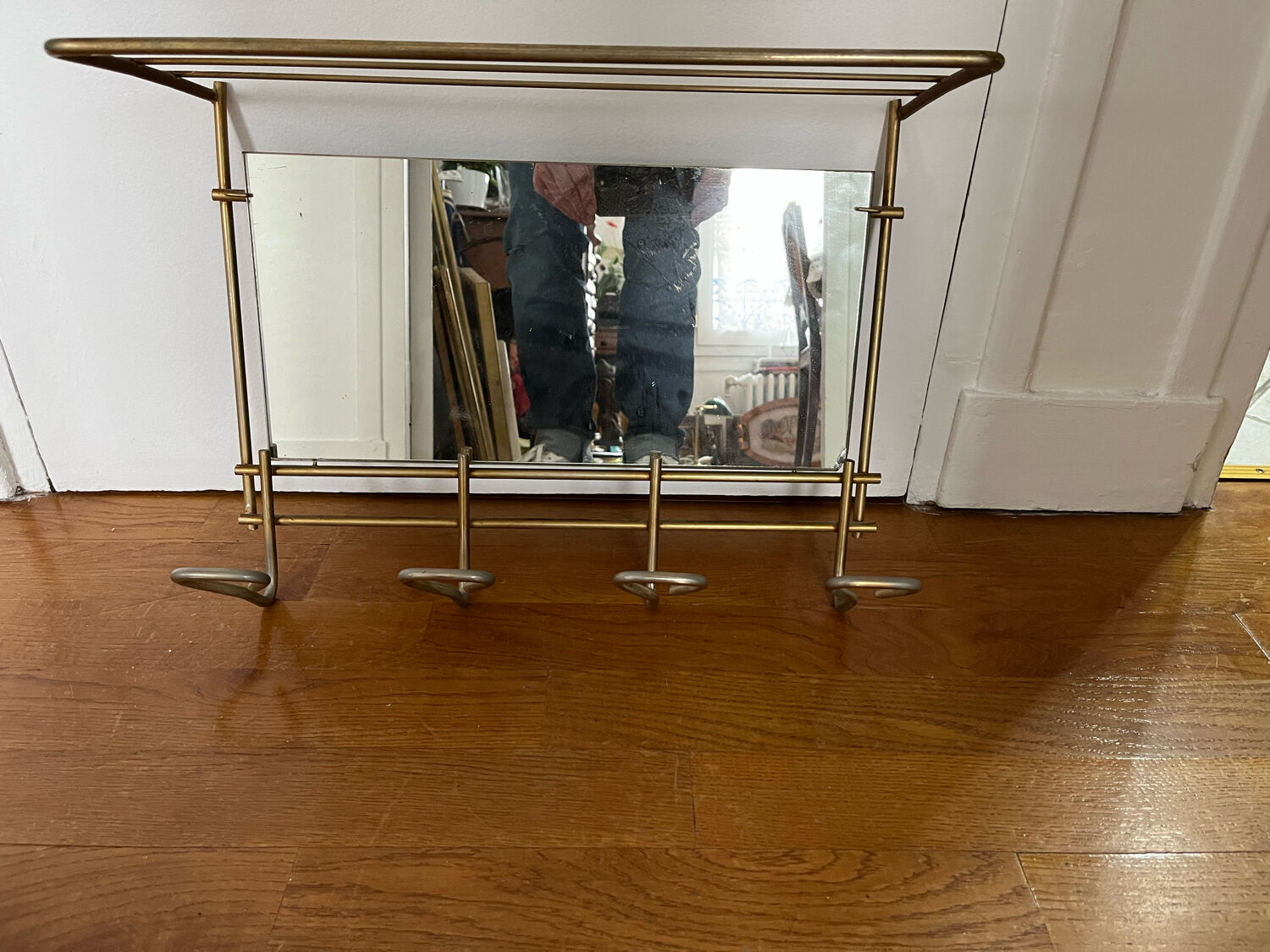 Vintage wall coat rack