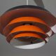 Danish metal pendant light 1970