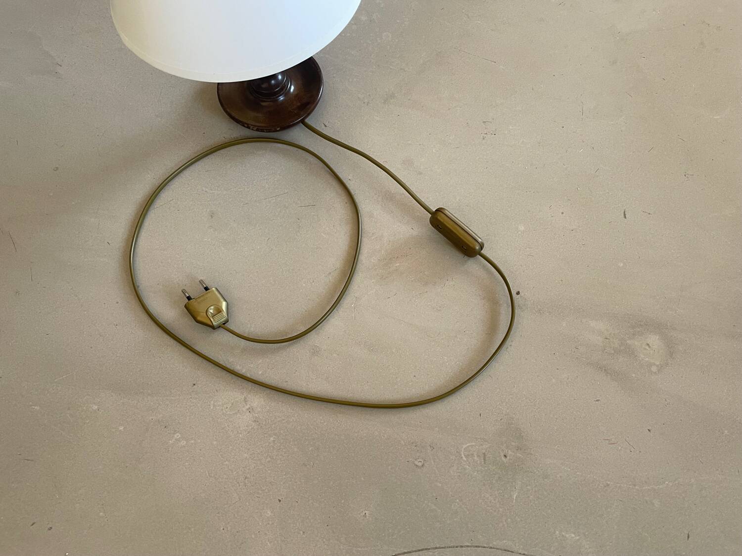 Small turned wooden lamp