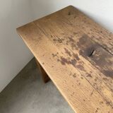 Solid oak work table console 220cm