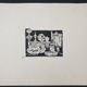 André Duculty (1912-1990) India ink on paper "Chez l'antiquaire" Monogrammed lower left