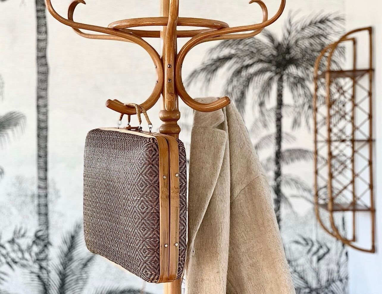 Rattan suitcase 1960