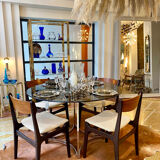 Round glass table 1970