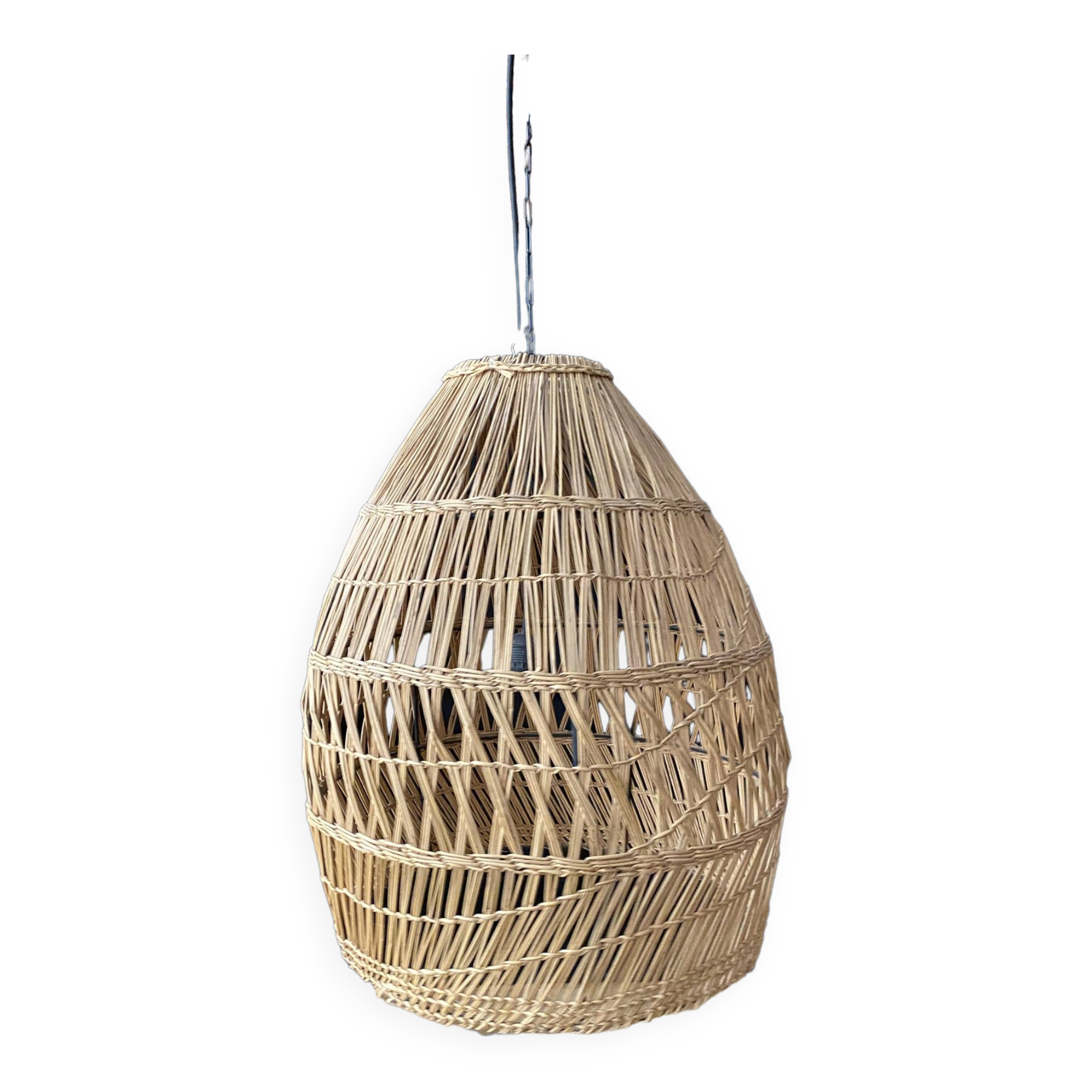 Fine seagrass pendant light