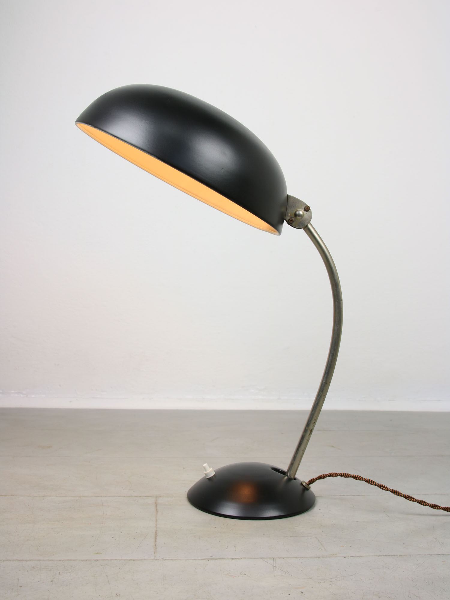 Black Bauhaus Table Lamp, 1930s