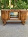 Art Deco sideboard top, low display cabinet in solid wood and mirror from the 1940s.