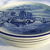 Set 6 assiettes Delfts for Royal Sphinx Holland by Boch Belgium