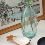 Empty cup pocket wood and mother-of-pearl pineapple shape