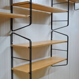 1970s modular wall-mounted bookcase shelf