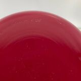 Italian Red and White Murano Glass Vase by Venini