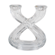 Double candle holder in Vannes crystal