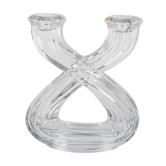 Bougeoir double en cristal de Vannes