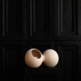 Table lamp or wall lamp in sand color made of ceramic, contemporary work.