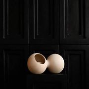 Table lamp or wall lamp in sand color made of ceramic, contemporary work.