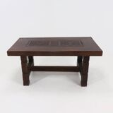 Antique Handcarved Solid Tropical Wooden Dining Table 1920s