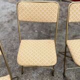 Set of 4 vintage folding chairs / 70's theater armchairs