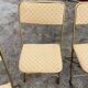 Set of 4 vintage folding chairs / 70's theater armchairs