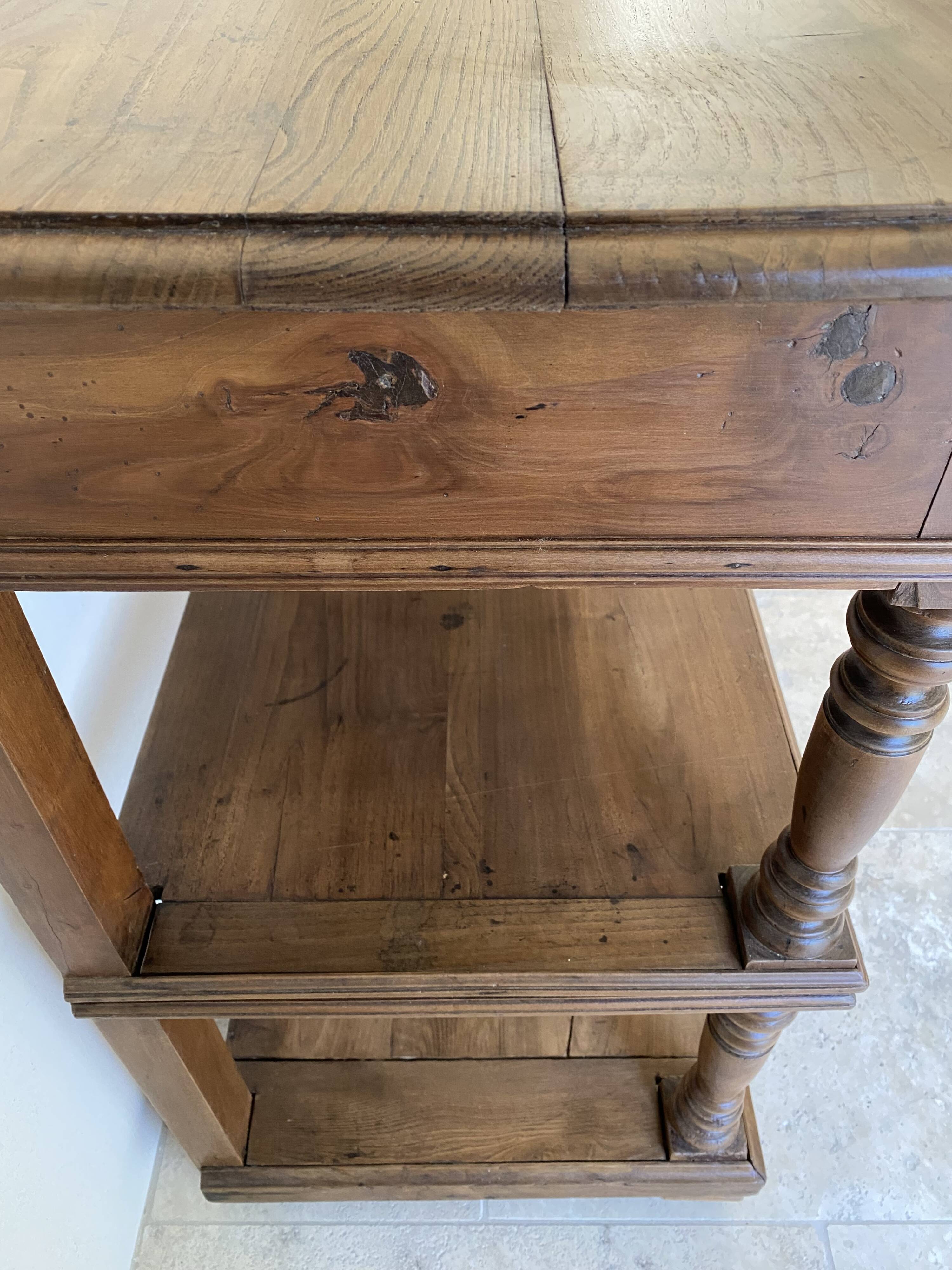 Console en chêne massif style Henri II