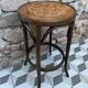 Tabouret haut de bar 1900 bois courbé« Marguerites »