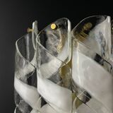 Vintage Murano Torciglioni wall lamp by Avmazzega, Italy, 1970s