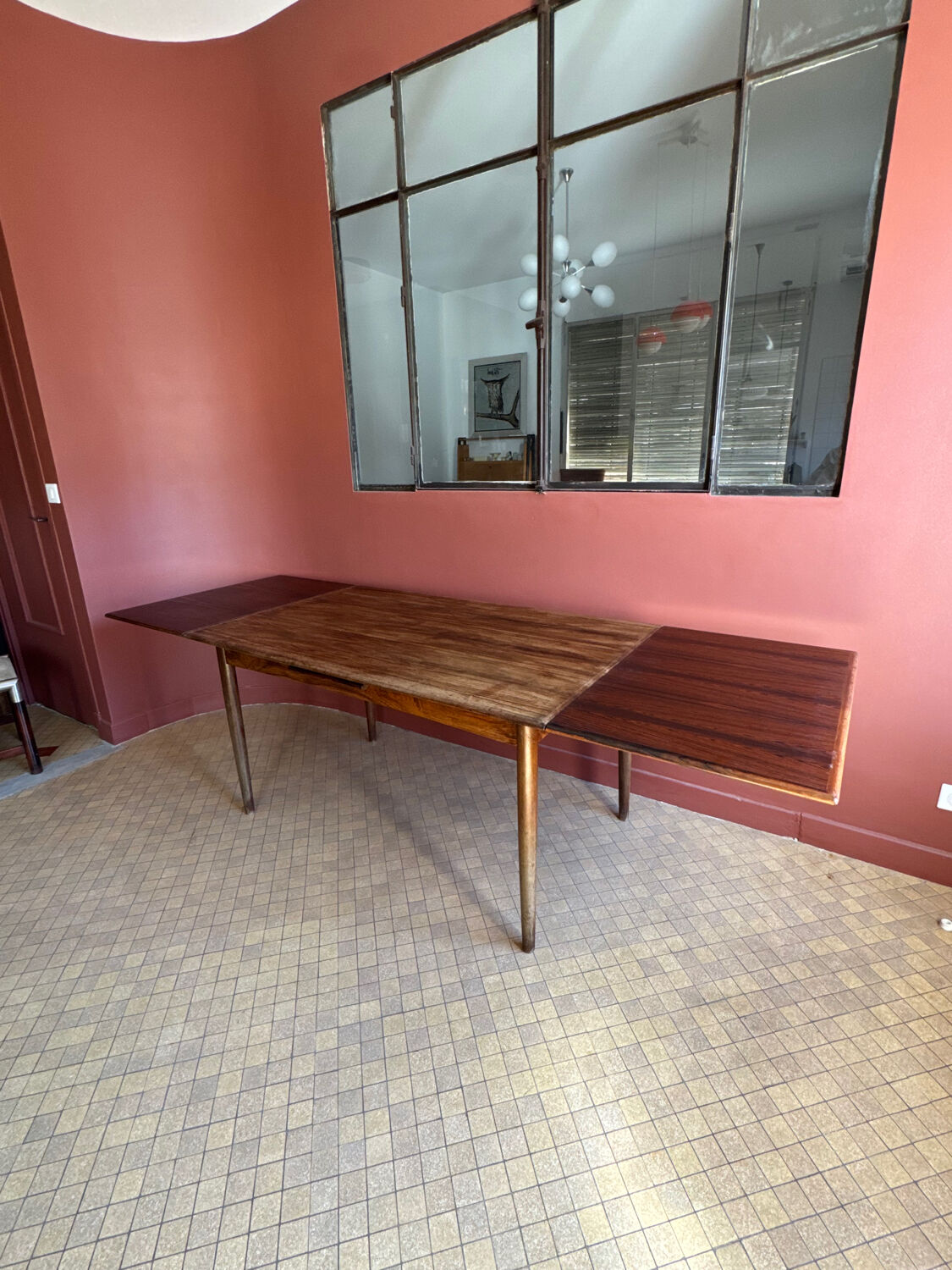 Rosewood table with extension