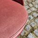 Pink velvet armchair