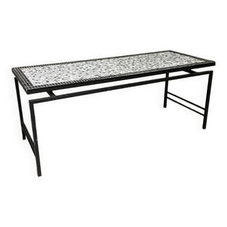 Metal and ceramic coffee table