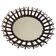 Round wall mirror with a modern mid-century wooden frame, 1960s, Germany.