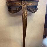 Console and trumeau, Louis XVI style in gilded wood