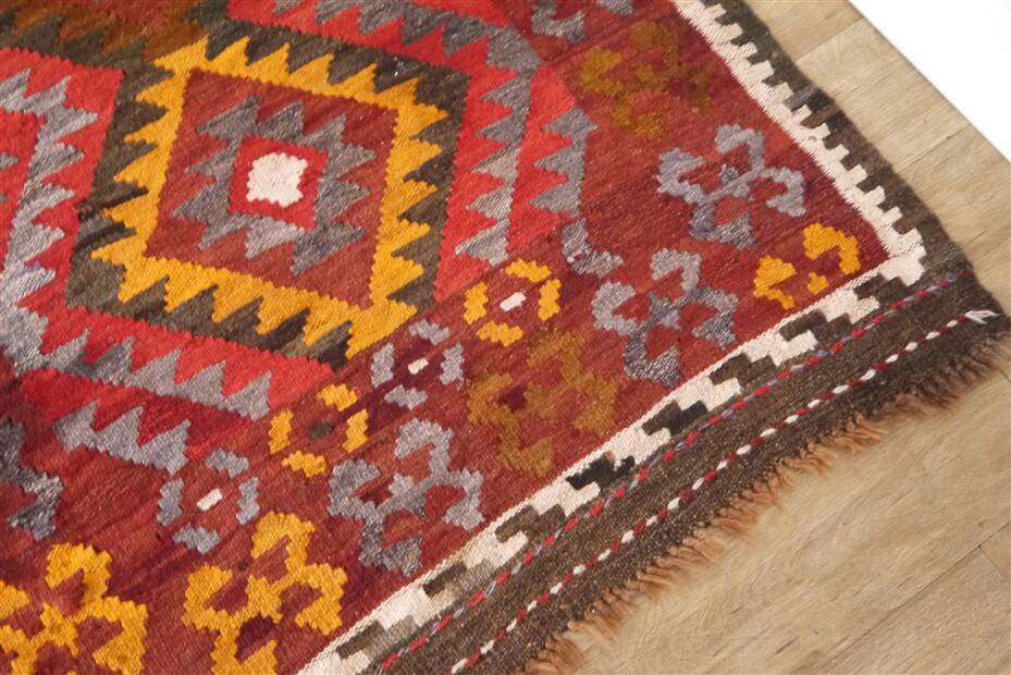 Vintage Maimana rug, handmade, Afghanistan mid century