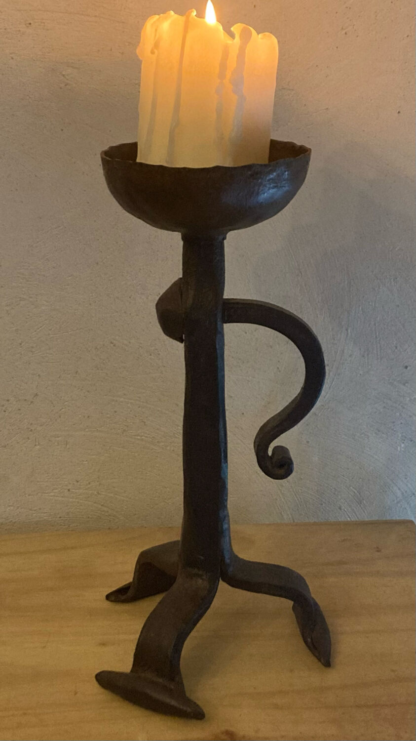 Wrought iron candle holder