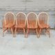 4 windsor chairs in vintage pine 1970 1980
