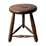 Wooden tripod stool