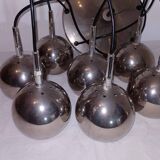Lampe cascade chromée années 60