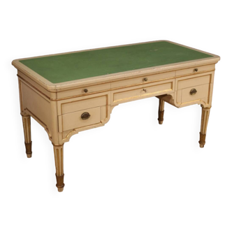 Italian writing desk in lacquered and gilded wood from the 20th century