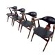 Set of 4 vintage design 'Koehoorn' dining chairs by Louis van Teeffelen for AwA