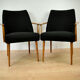 Ensemble de 2 fauteuils noirs allemands vintage