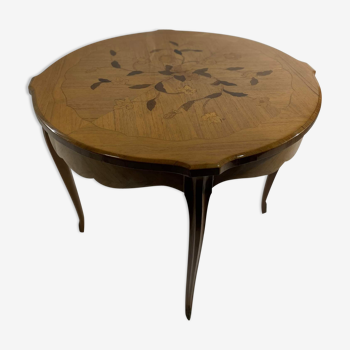 Side table marquetry in rosewood