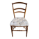 Napoleon III chair in dark wood and beige cotton velvet.